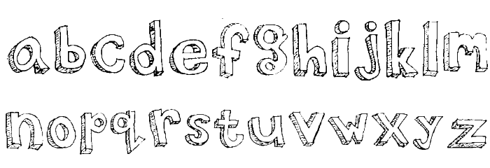 Walk Around the Block Font LOWERCASE