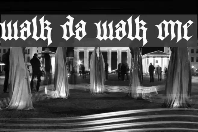 Walk Da Walk One Font examples