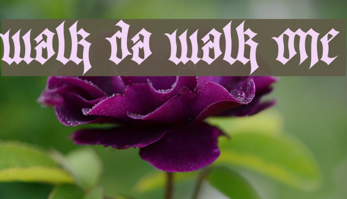 Walk Da Walk One Font examples