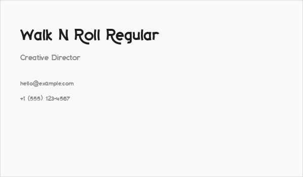 Walk N Roll Regular Business Card