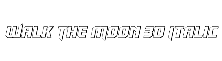 Walk The Moon 3D Italic  नि: शुल्क फ़ॉन्ट्स डाउनलोड