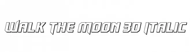 Walk The Moon 3D Italic  Скачать бесплатные шрифты