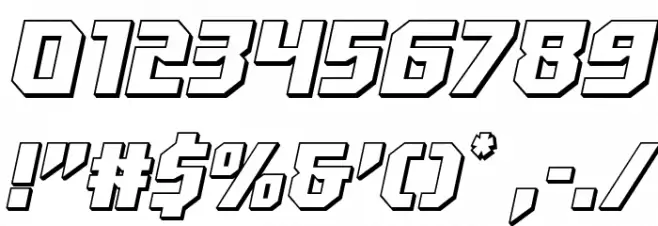 Walk The Moon 3D Italic Font OTHER CHARS