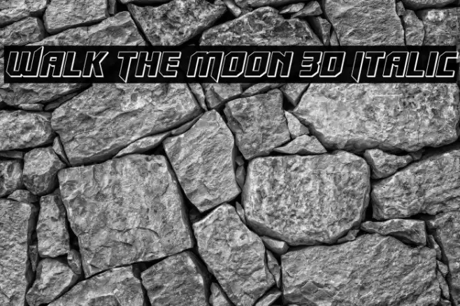 Walk The Moon 3D Italic Font examples