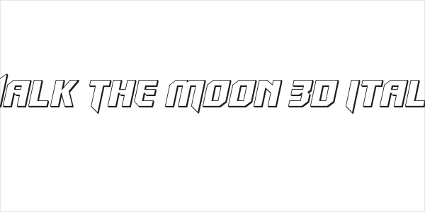 Walk The Moon 3D Italic Logo