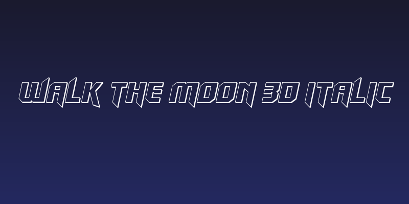 Walk The Moon 3D Italic Social Header