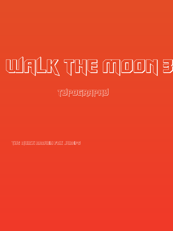 Walk The Moon 3D Poster