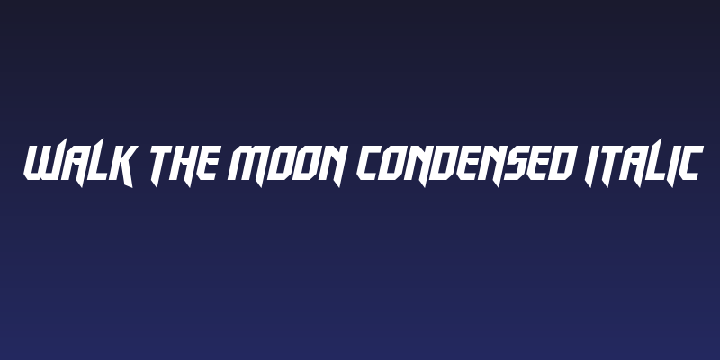 Walk The Moon Condensed Italic Social Header