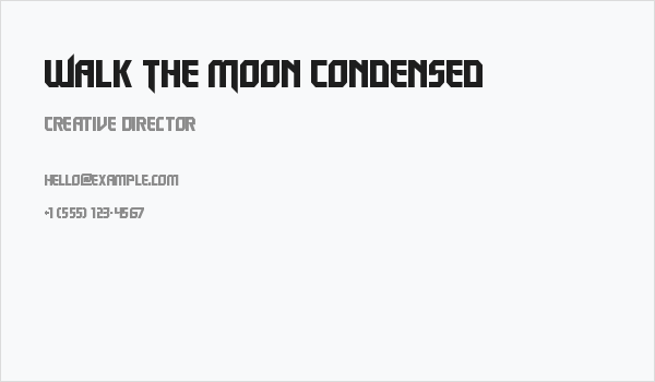 Walk The Moon Condensed Business Card