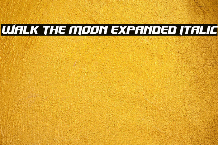 Walk The Moon Expanded Italic Example 3