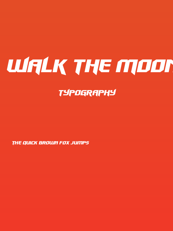Walk The Moon Expanded Italic Poster