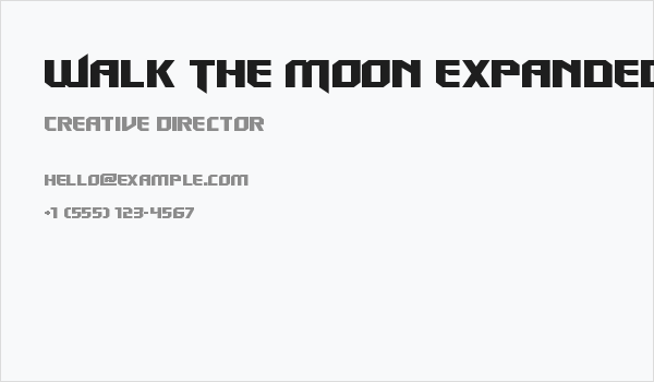 Walk The Moon Expanded Business Card