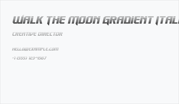 Walk The Moon Gradient Italic Business Card