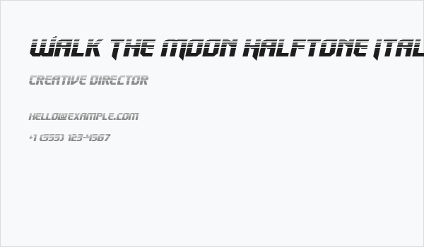 Walk The Moon Halftone Italic Business Card