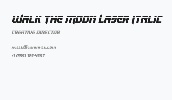 Walk The Moon Laser Italic Business Card