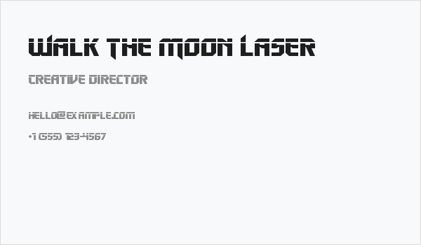 Walk The Moon Laser Business Card