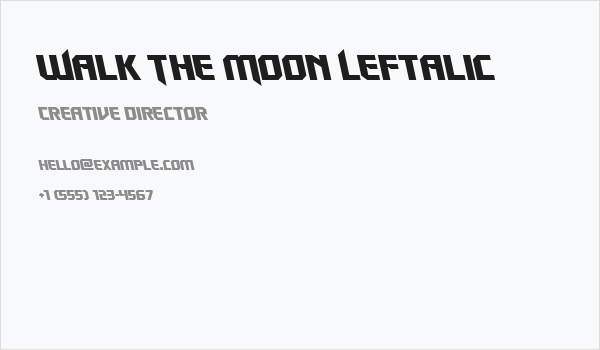 Walk The Moon Leftalic Business Card