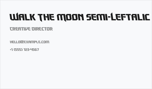 Walk The Moon Semi-Leftalic Business Card