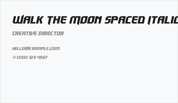 Walk The Moon Spaced Italic Business Card