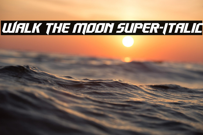 Walk The Moon Super-Italic Example 1