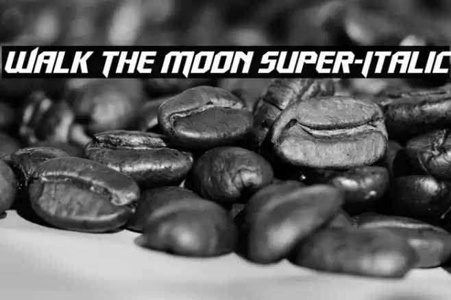Walk The Moon Super-Italic Font examples