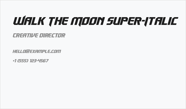Walk The Moon Super-Italic Business Card