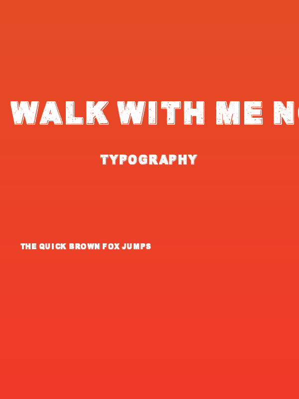 Walk with me now Poster