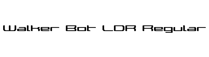 Walker Bot LDR Regular  font caratteri gratis