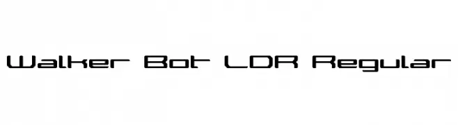 Walker Bot LDR Regular  नि: शुल्क फ़ॉन्ट्स डाउनलोड