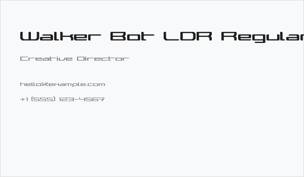Walker Bot LDR Regular Business Card