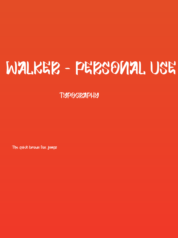 Walker - Personal Use Poster
