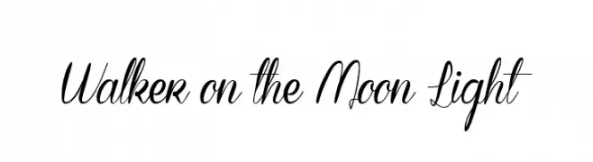 Walker on the Moon Light  Fuentes Gratis Descargar