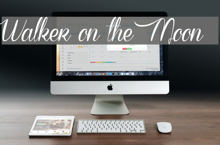 Walker on the Moon Font examples