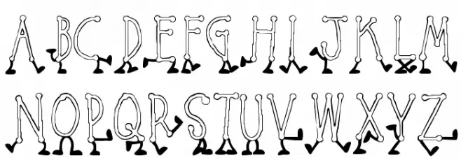 Walking Around Schriftart Groß