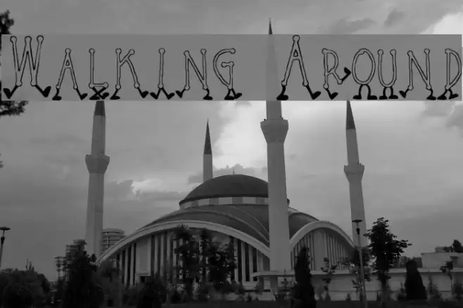 Walking Around Font examples