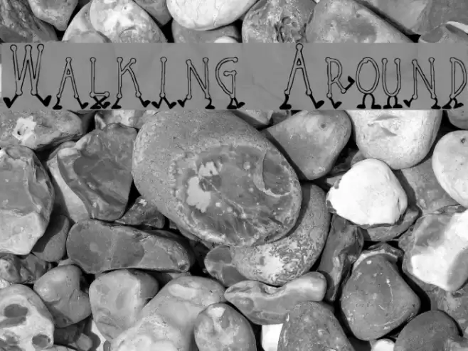 Walking Around Font examples
