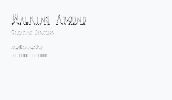 Walking Around Business Card