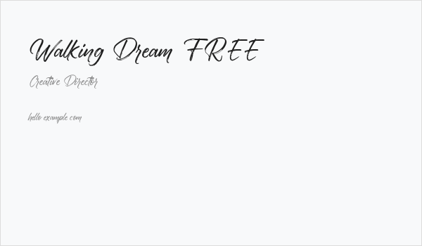 Walking Dream FREE Business Card