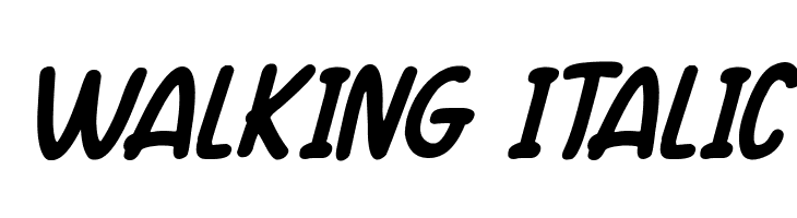 Walking Italic Font