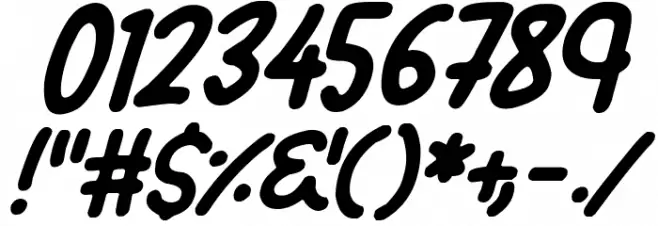 Walking Italic Font OTHER CHARS