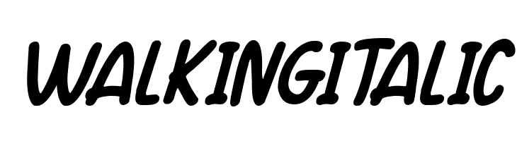 Walking Italic Font