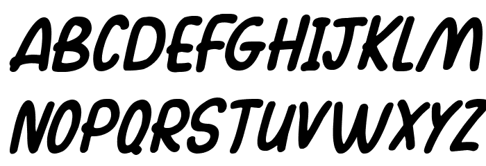Walking Italic Font LOWERCASE