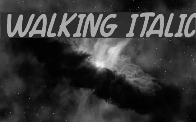 Walking Italic Font examples