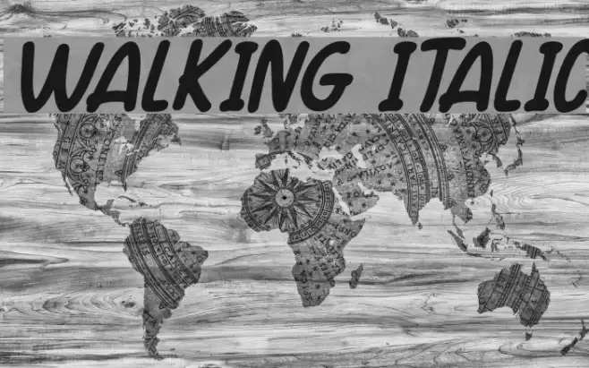 Walking Italic Font examples