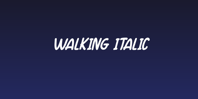 Walking Italic Social Header