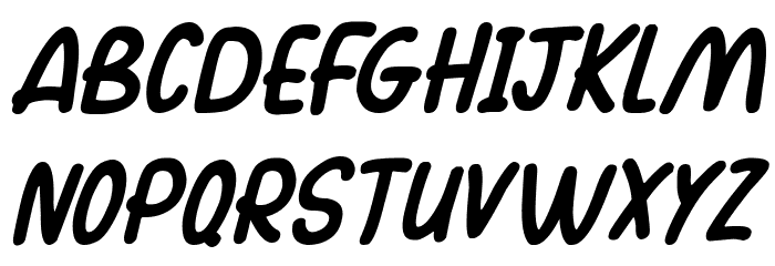 Walking Italic Font LOWERCASE