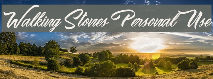 Walking Stones Personal Use Font examples