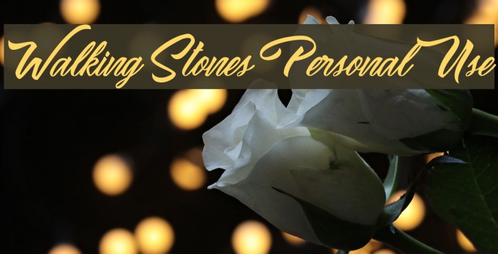 Walking Stones Personal Use Font examples