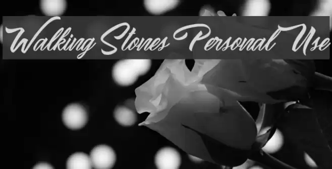 Walking Stones Personal Use Font examples