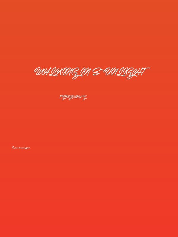 Walking in Sunlight Poster